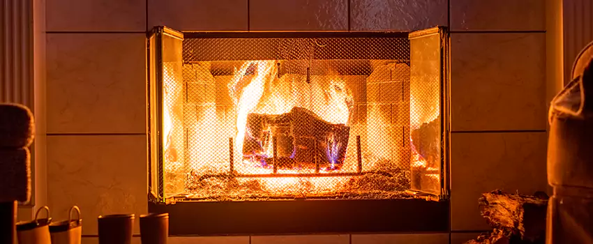 Mendota Hearth Landscape Fireplace Installation in Arlington, Virginia