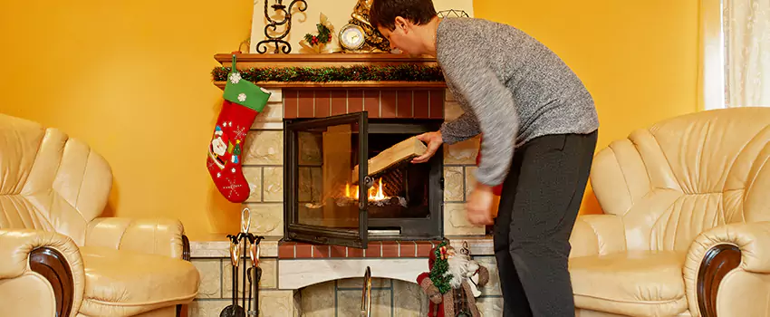 Rusted Metal Fireplace Restoration in Arlington, Virginia
