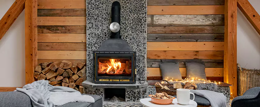 Thelin Hearth Products Direct Vent Gas Stove Fireplace Inspection in Arlington, Virginia
